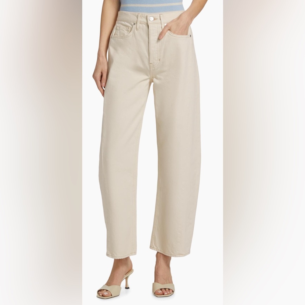 Veronica Beard Ryder Saddle Jeans in Ecru